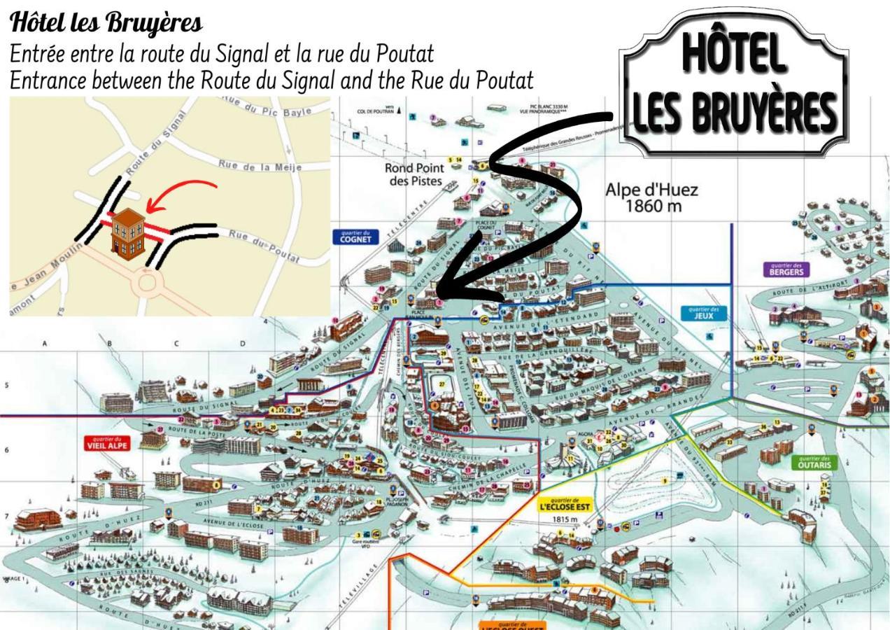 Hotel Les Bruyeres Alpe d'Huez Buitenkant foto