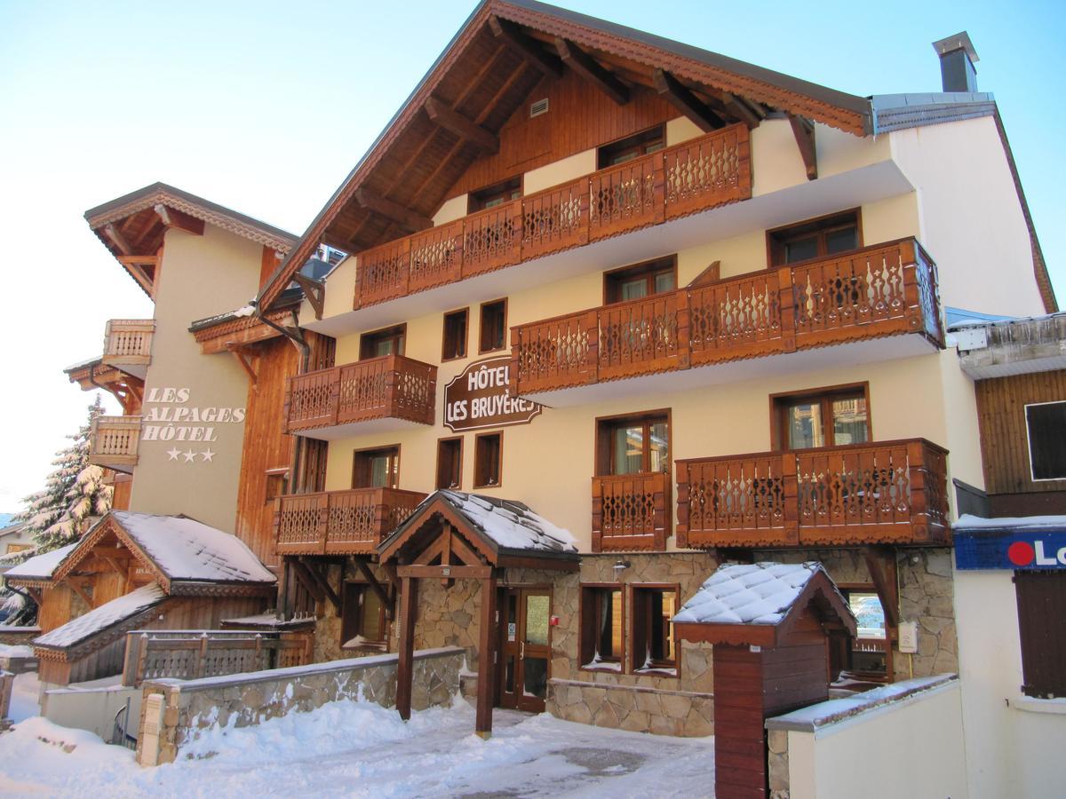 Hotel Les Bruyeres Alpe d'Huez Buitenkant foto